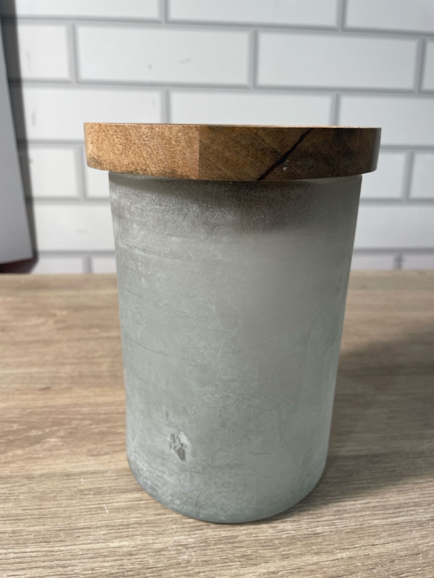 Frosted Glass Storage Jar x 2 - Image 2 of 4