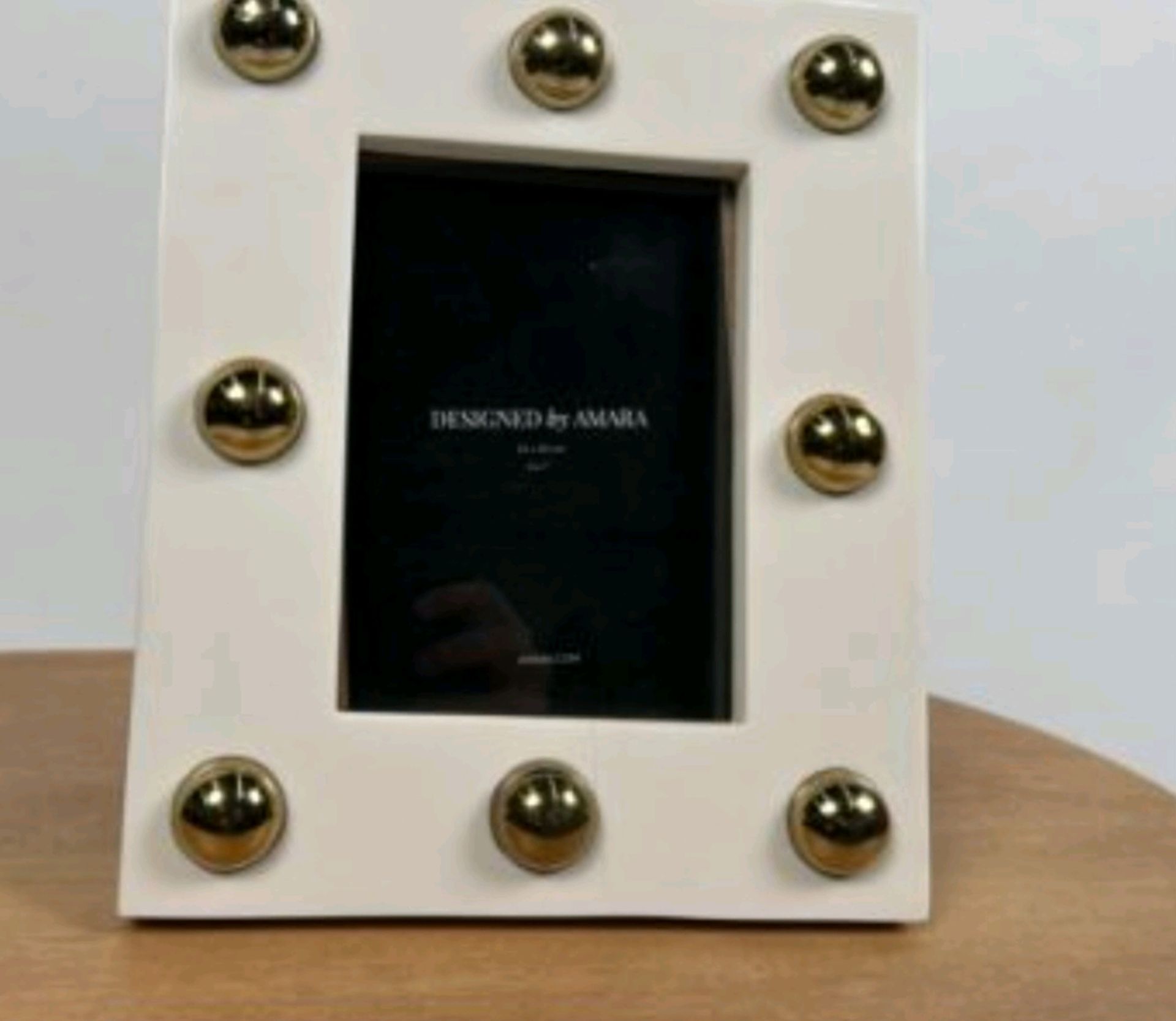 White Studded Amara Design Picture Frame - Image 2 of 5