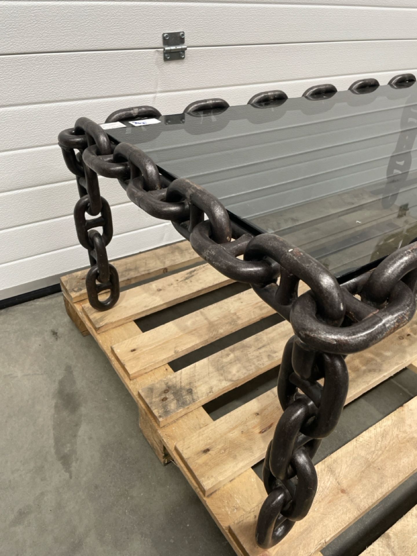 Vintage Large Iron Chain Coffee Table Brutalist Belgium in the style of Franz West - Bild 4 aus 4