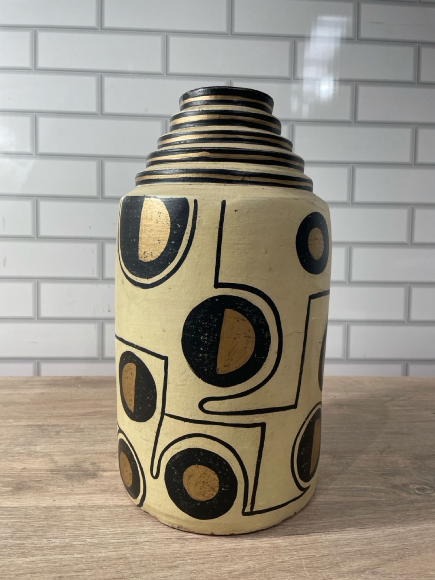 Amara Explorer Geometric Large hand painted Decorative Vase