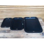 Set of 3 Amara Black Display Trays