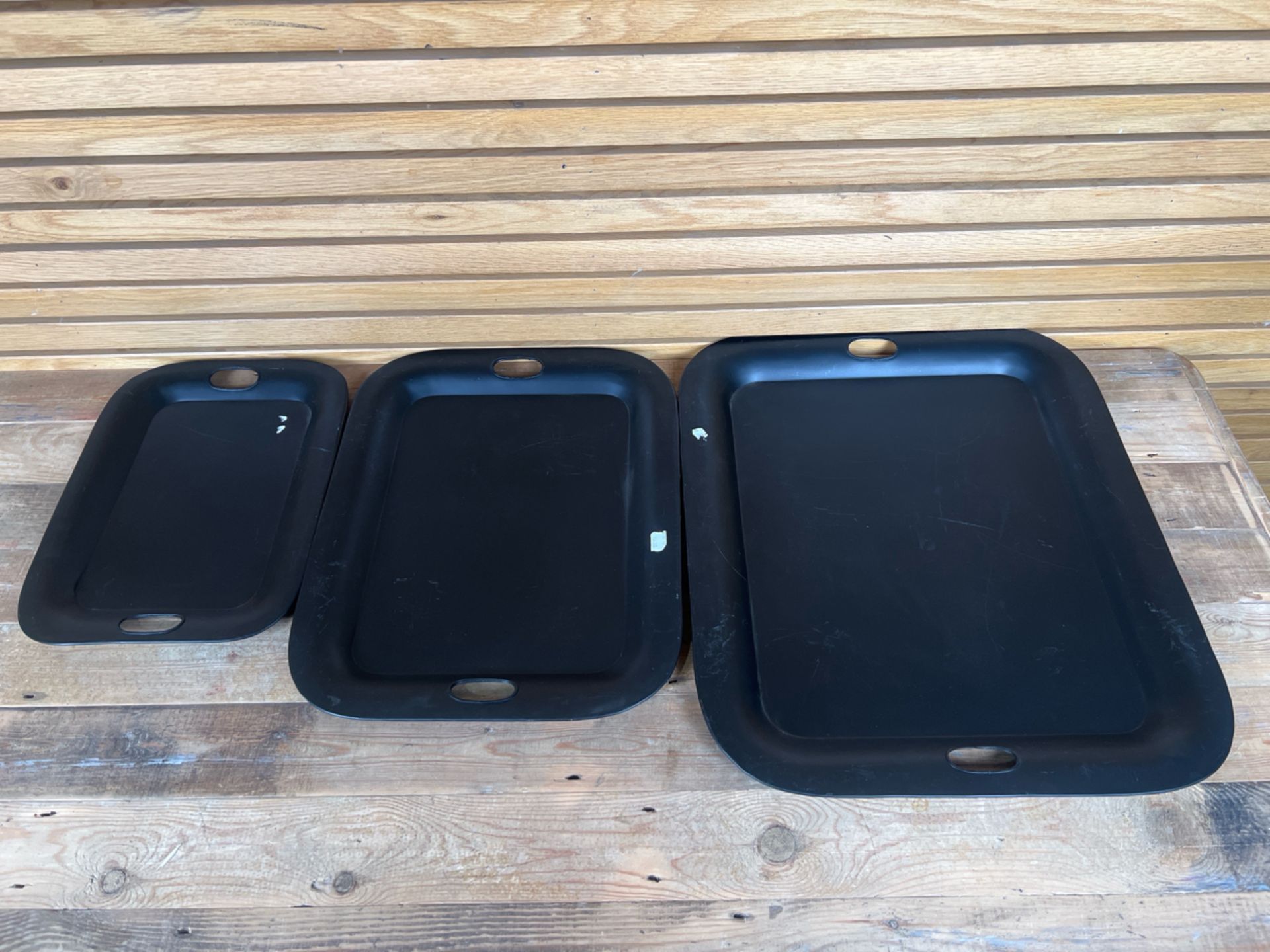 Set of 3 Amara Black Display Trays