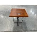 Wooden Table With Metal Legs