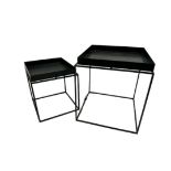 Black Square Frame Display Table Set Of 2