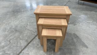 Wooden Nesting Tables x3