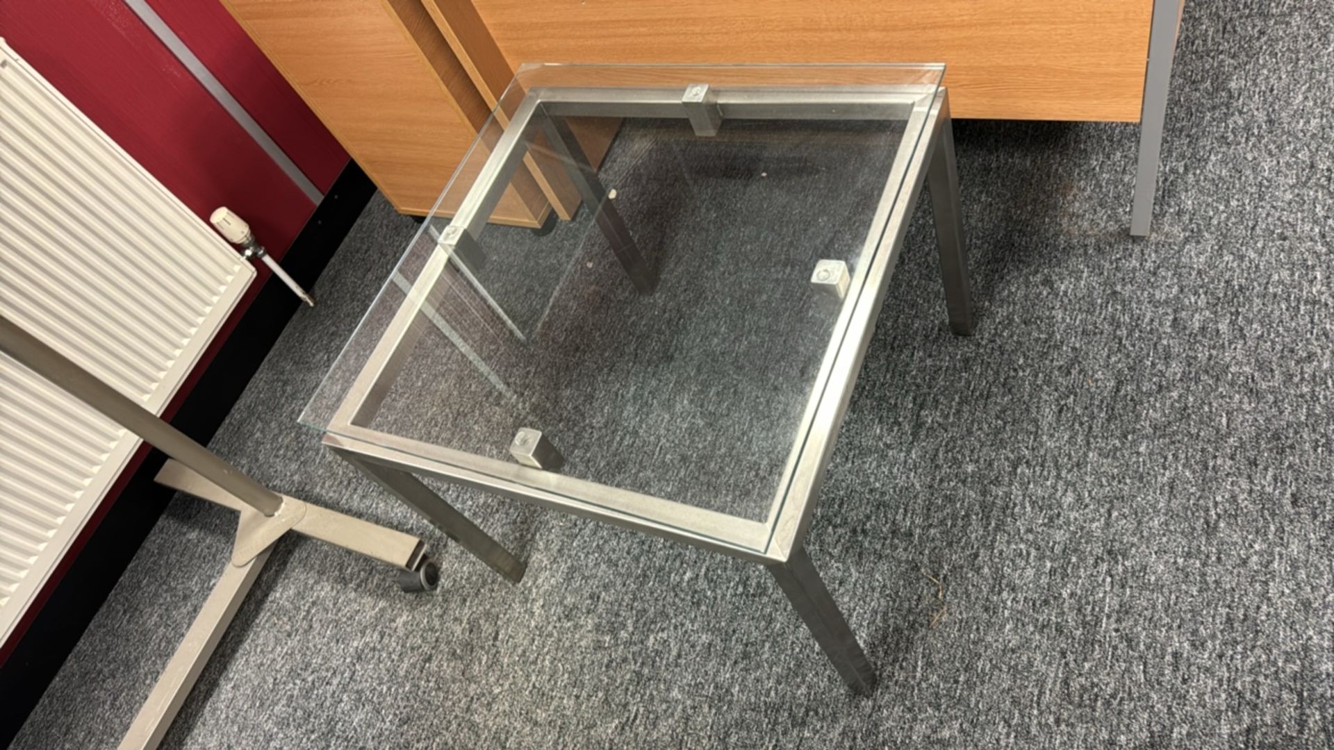 Square Glass Side Table - Bild 2 aus 3