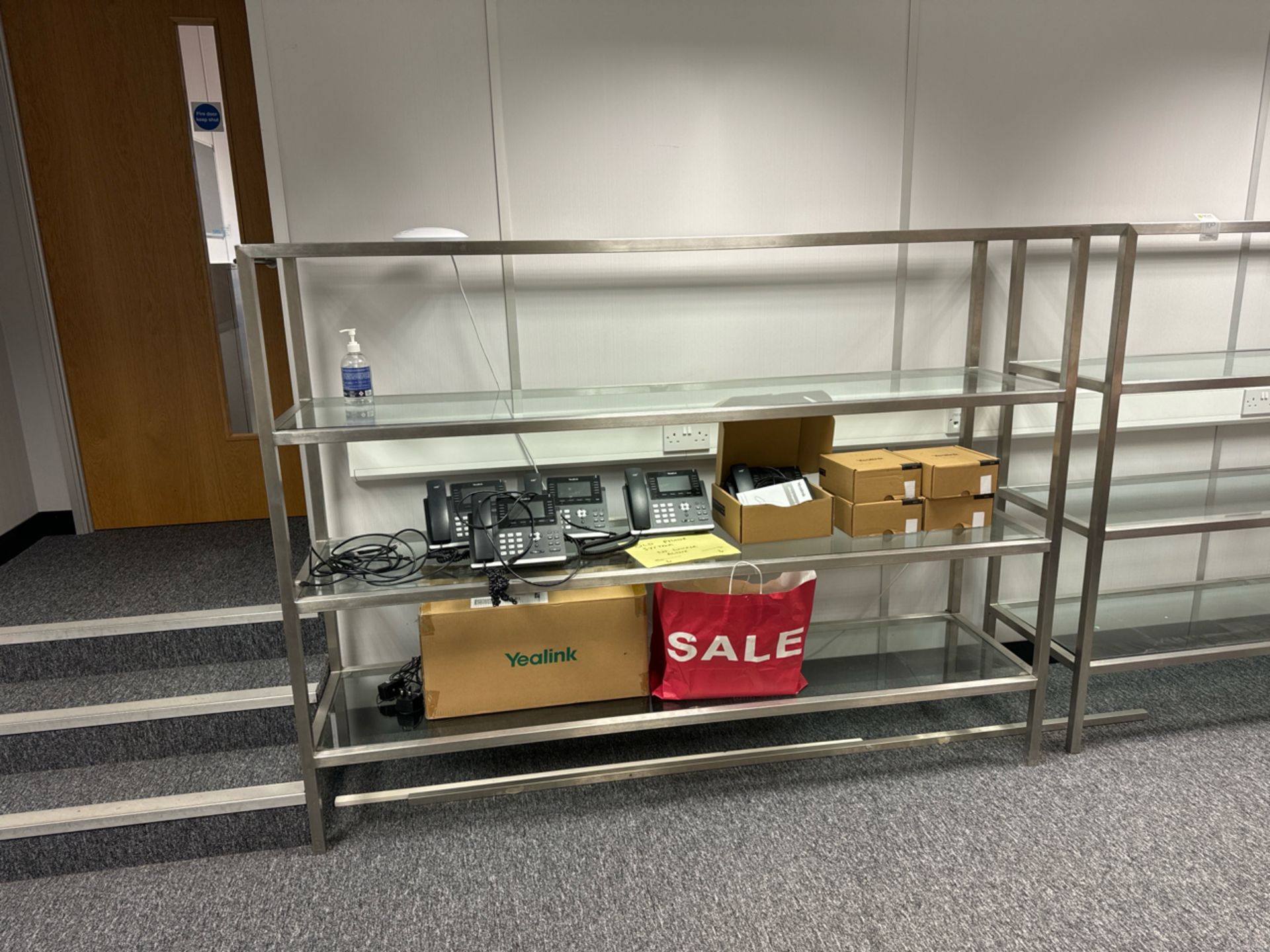 Glass Display Shelving Unit