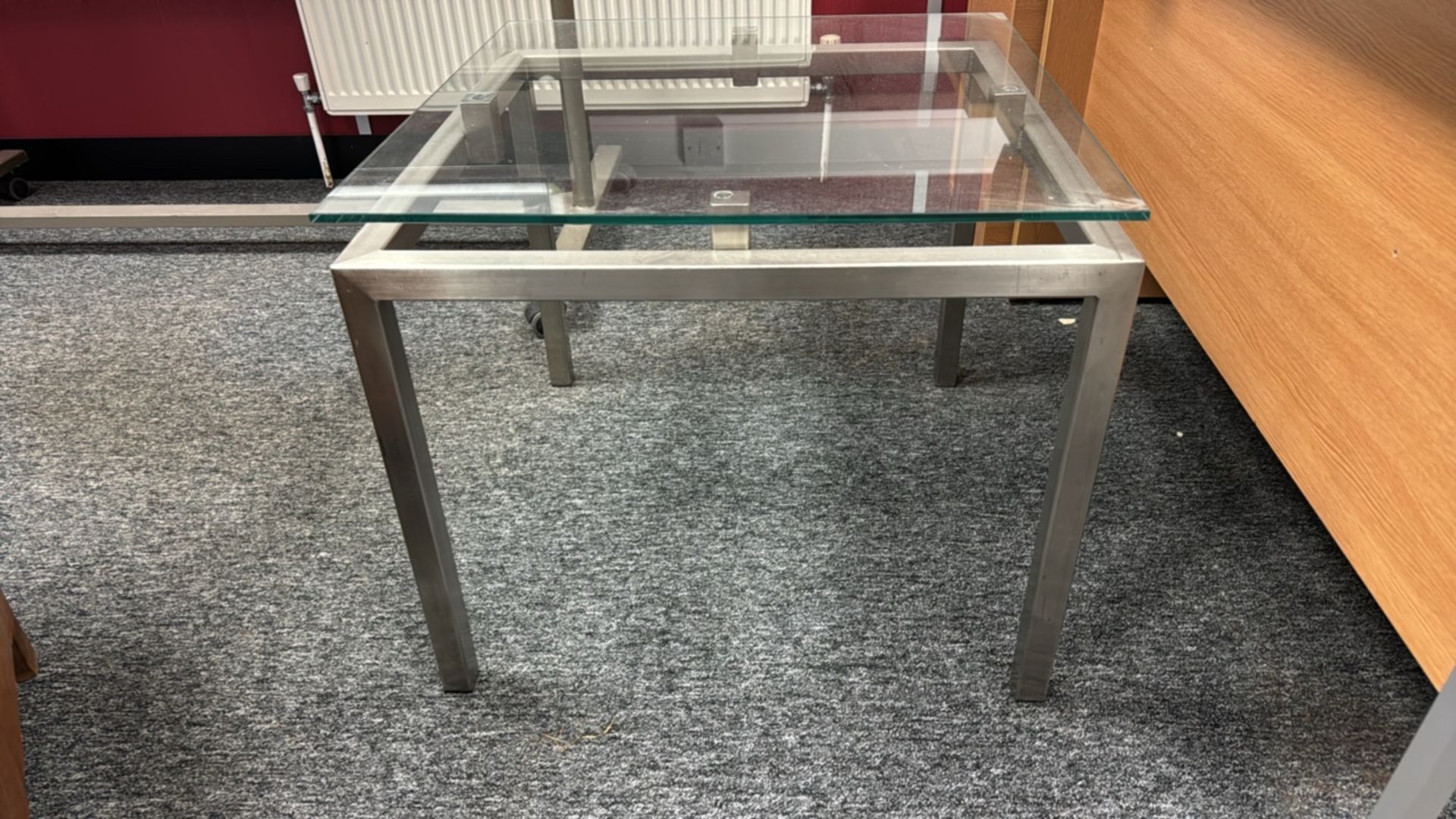 Square Glass Side Table