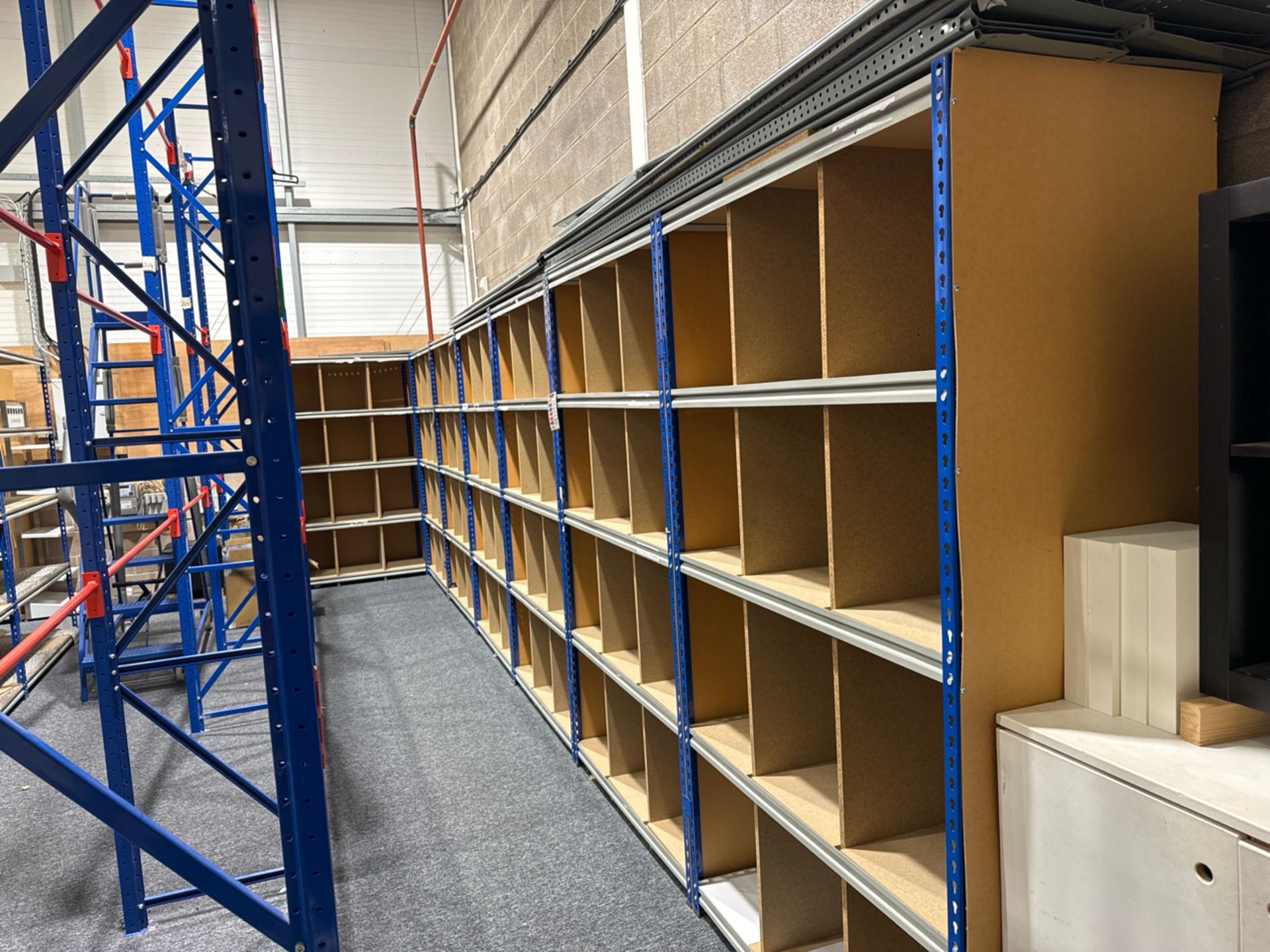 10 Bays of Boltless Racking With Box Storage