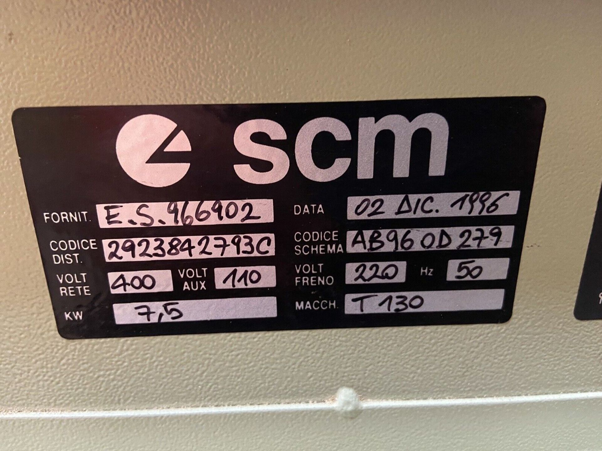 SCM T130 Spindle Moulder, Sliding Tenon Table, Power Feed, 7.5KW Motor - Image 13 of 16