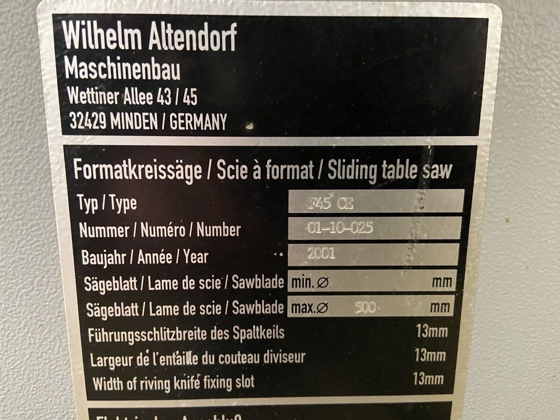 Altendorf F45 Dimension Panel Saw With TIP Servo Drive - Image 21 of 21