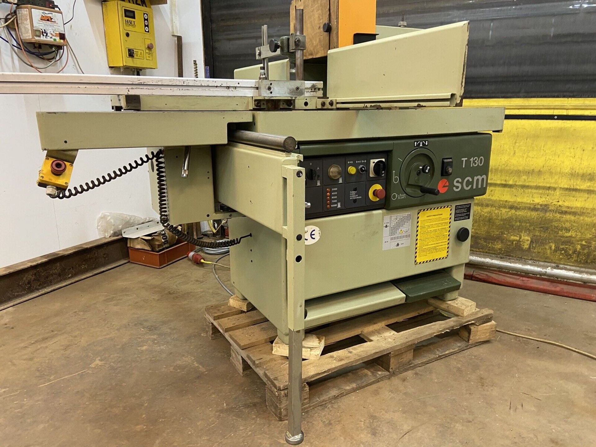 SCM T130 Spindle Moulder, Sliding Tenon Table, Power Feed, 7.5KW Motor - Image 2 of 16