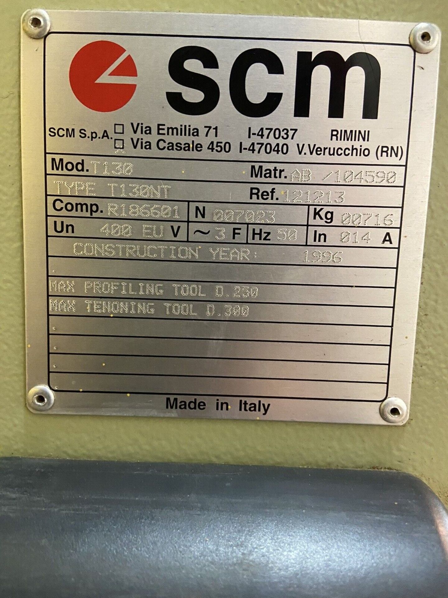 SCM T130 Spindle Moulder, Sliding Tenon Table, Power Feed, 7.5KW Motor - Image 10 of 16