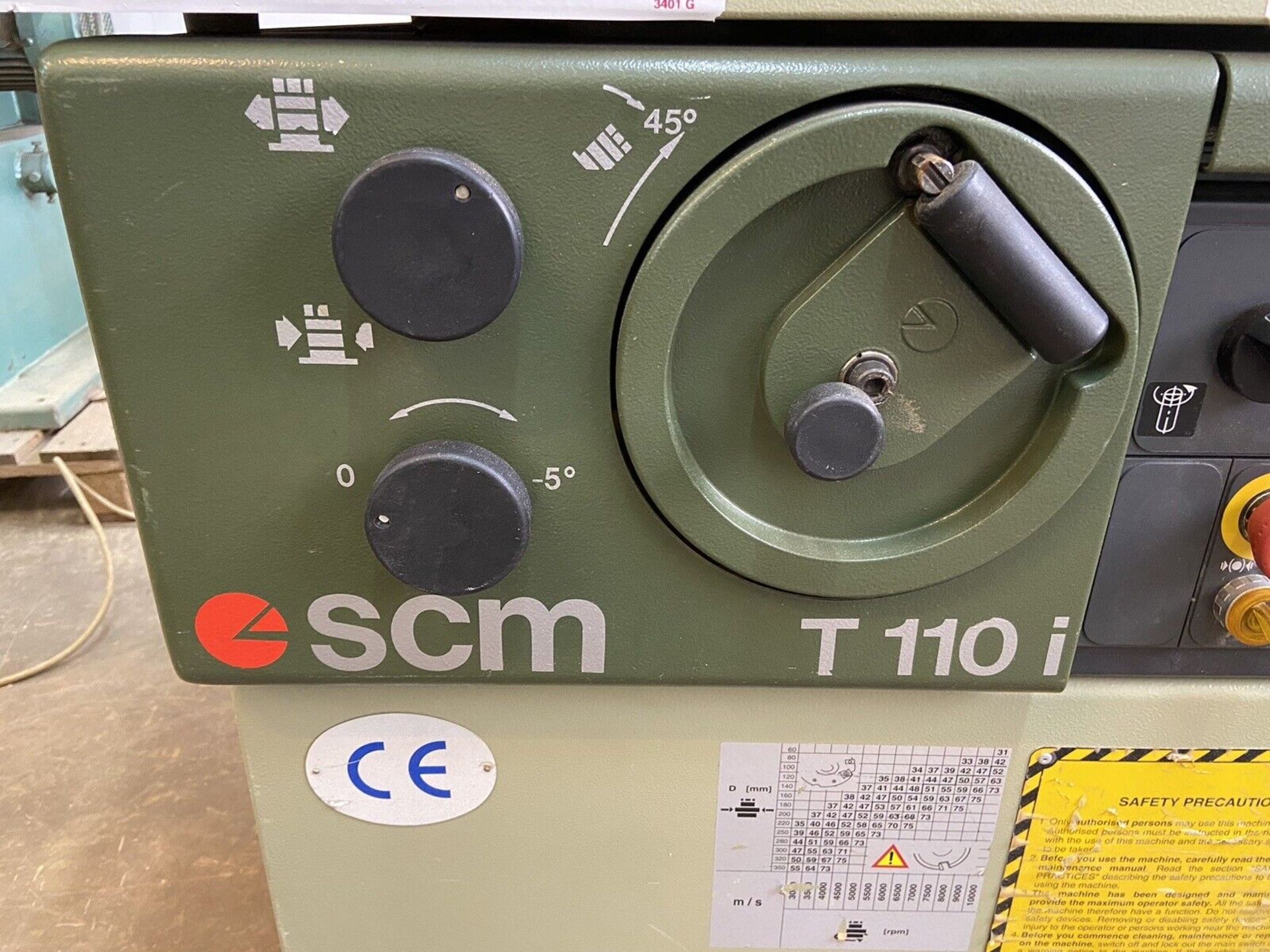 SCM T110i Tilting Spindle Moulder, 40mm Spindle - Image 5 of 21