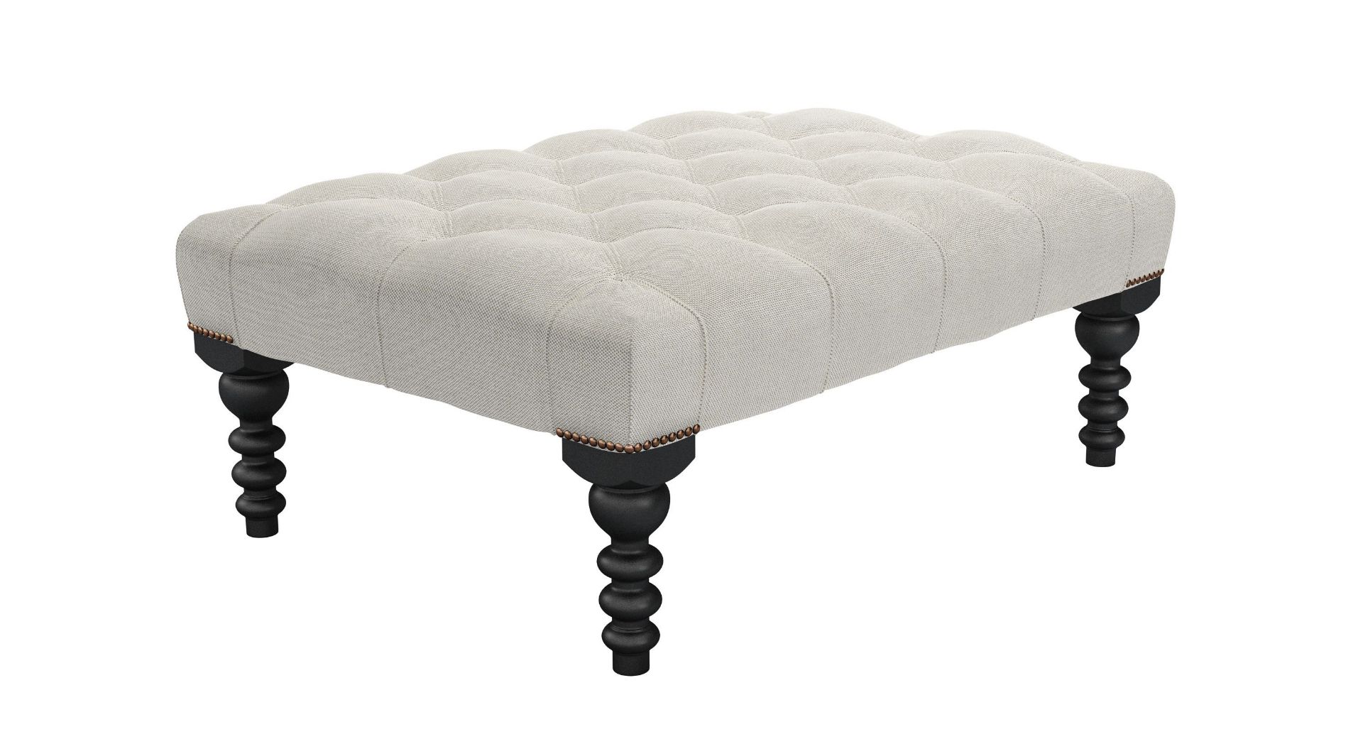 Valentin Medium Rectangle Footstool In Clay House Basket Weave RRP - £460