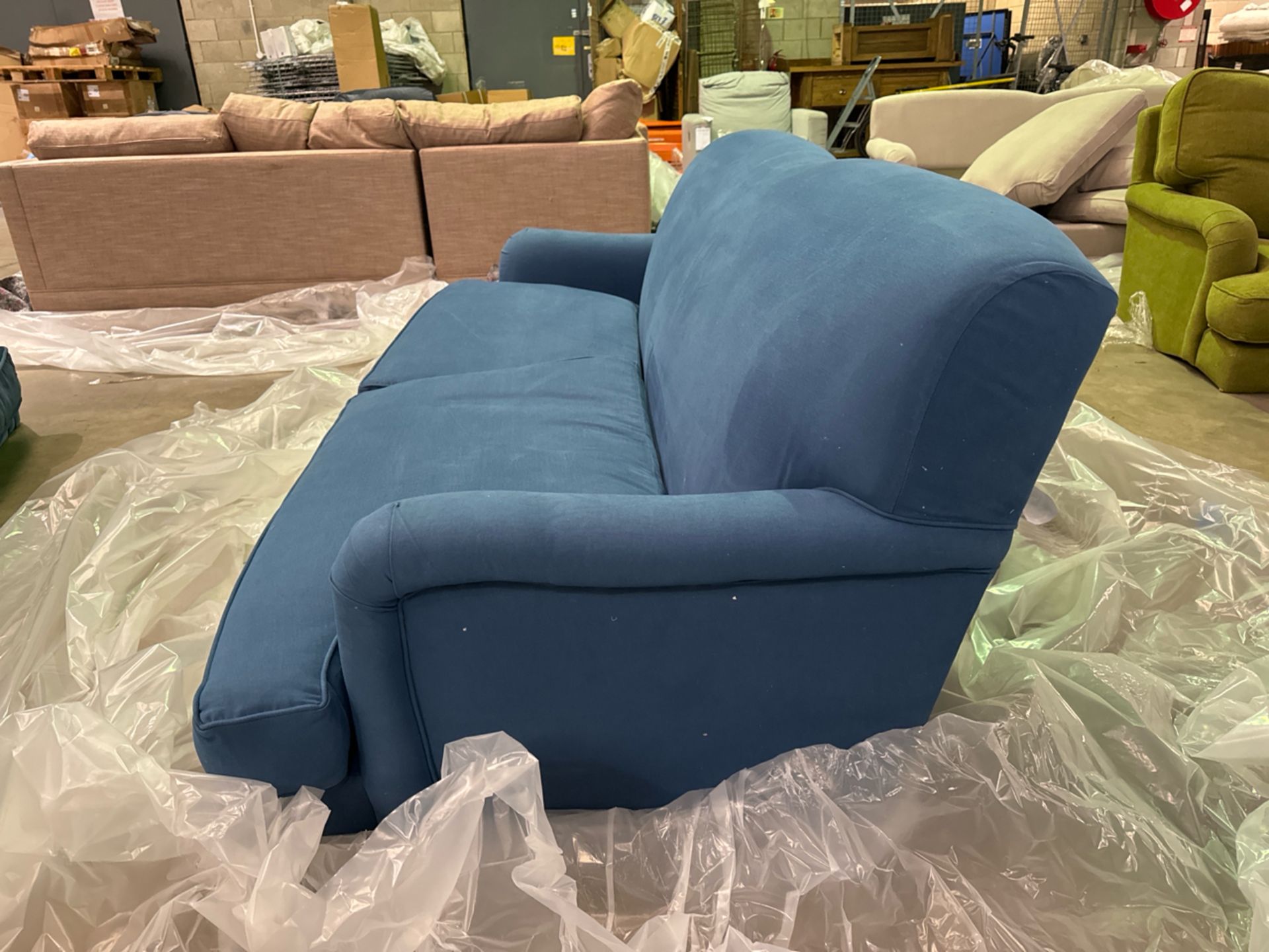 Snowdrop 3 Seat Sofa In Heather Blue Smart Cotton RRP - £2000 - Image 4 of 6