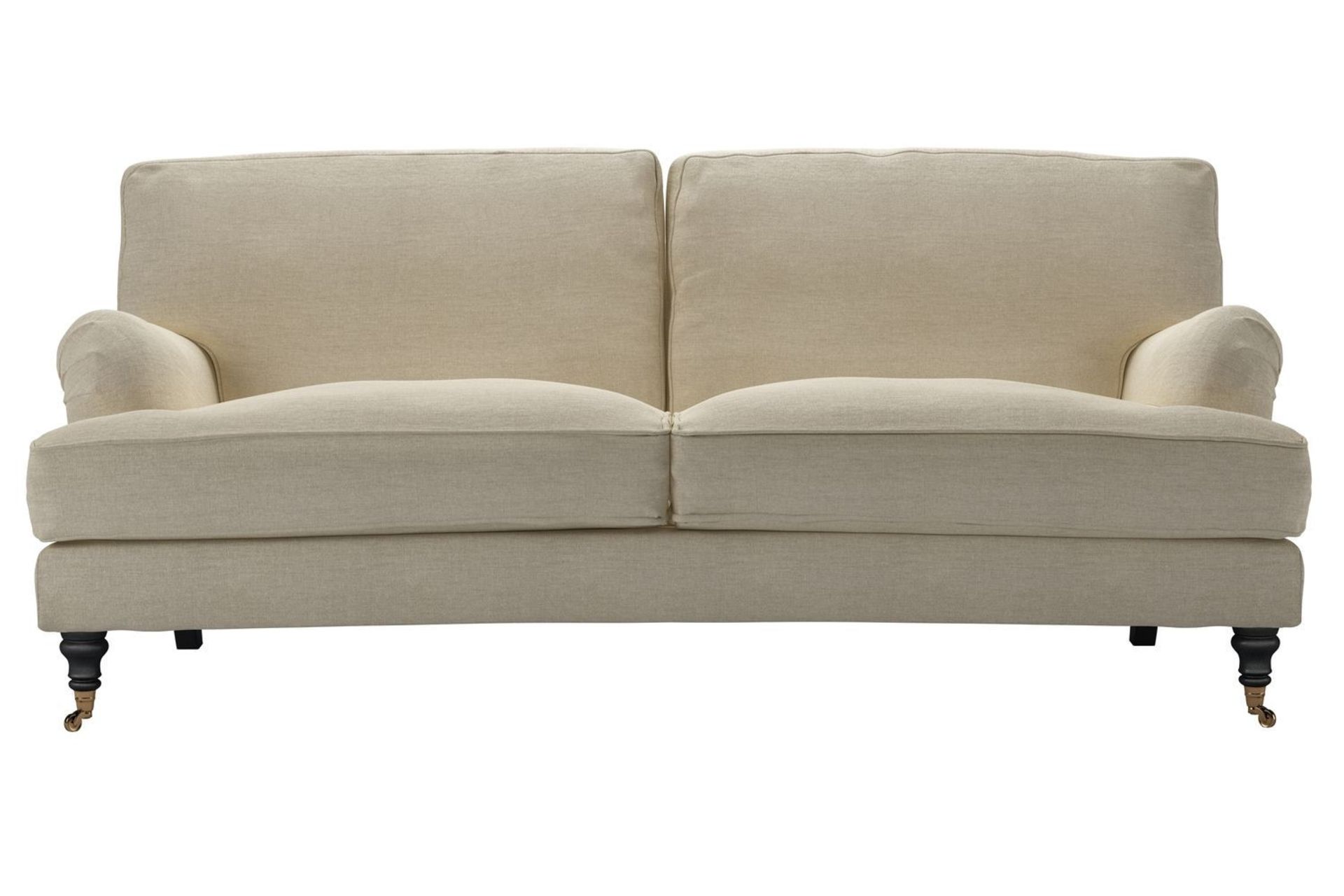 Bluebell 3 Seat Sofa In Pampas Hygge Smart Linen RRP - £2800