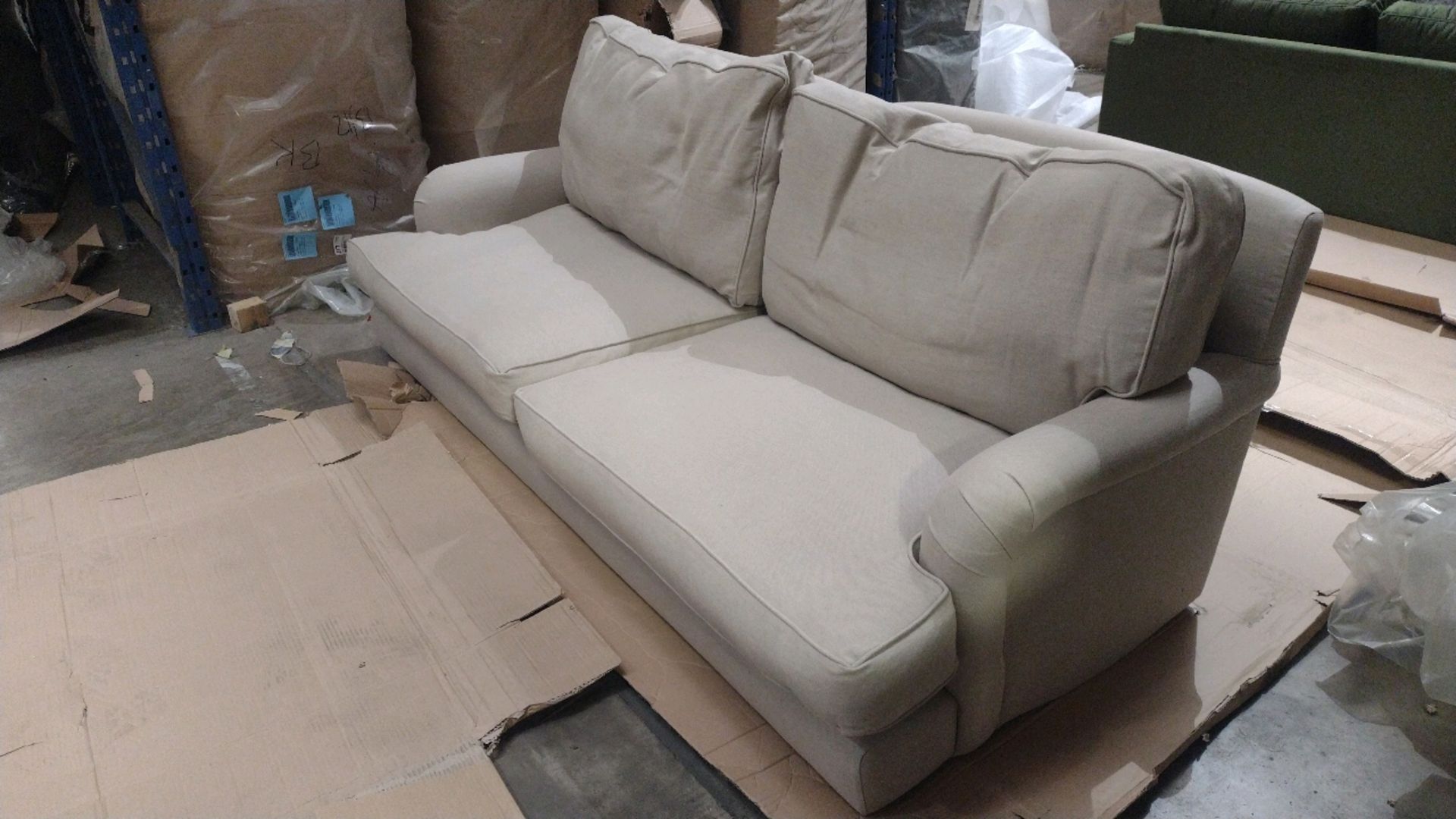 Bluebell 3 Seat Sofa In Pampas Hygge Smart Linen RRP - £2800 - Image 4 of 7