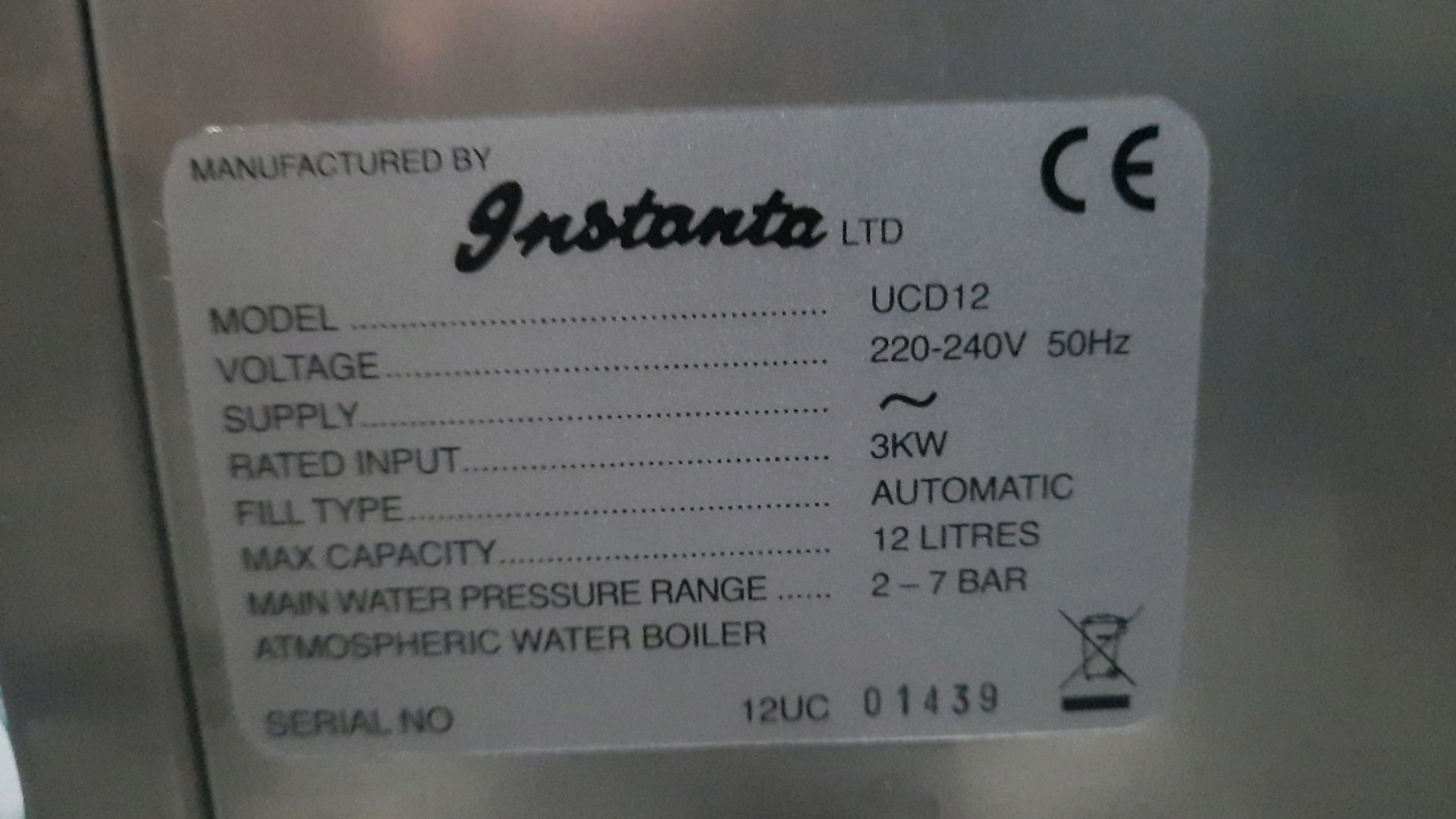 Instanta Stainless Steel Counter Hot Water Dispenser - Image 5 of 10