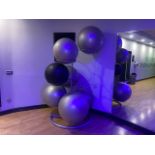 Exercise Balls & Stand x7