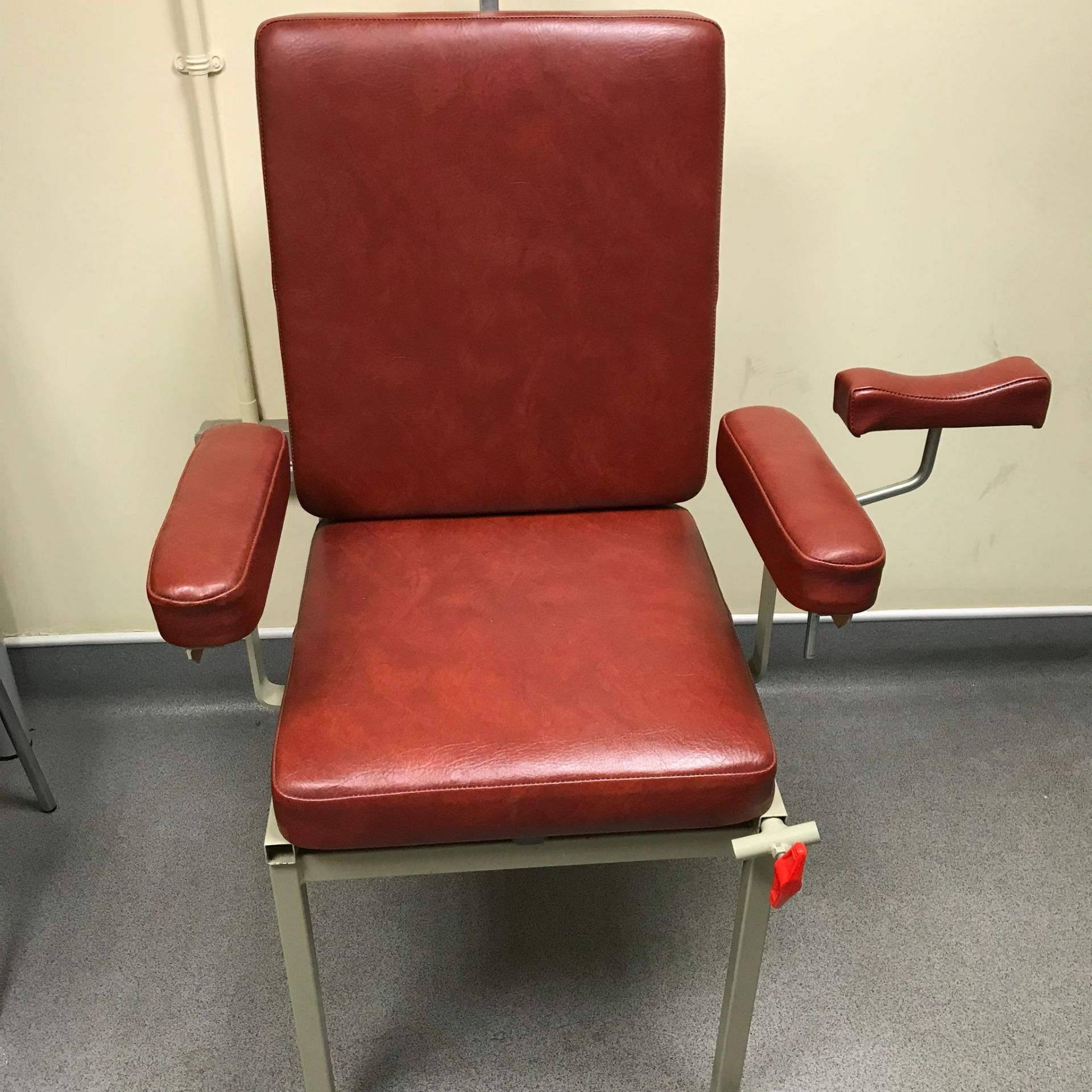 Red Leather Medical Chair - Image 3 of 3