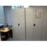 Pair Of Silverline Metal Storage Cupboards