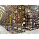 Run Of 44 Bays Of Back To Back Boltless Industrial Pallet Racking