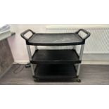 Black Plastic Catering Trolley