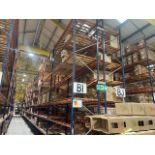 Run Of 24 Bays Of Back To Back Boltless Industrial Pallet Racking