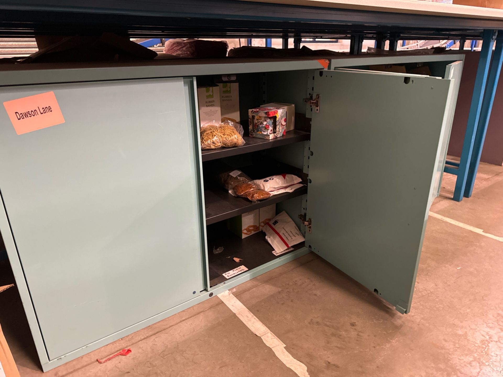 Light Blue Metal Storage Cabinet x2 - Image 2 of 3