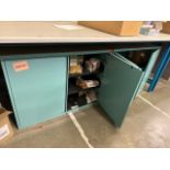 Light Blue Metal Storage Cabinet x2