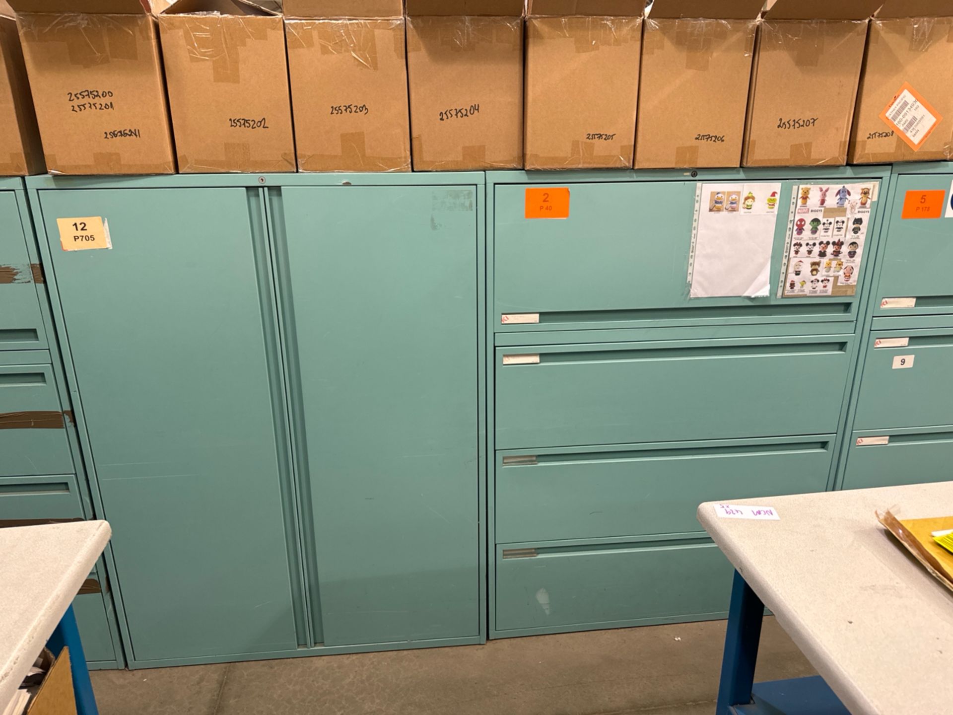 Light Blue Metal Storage Unit x2