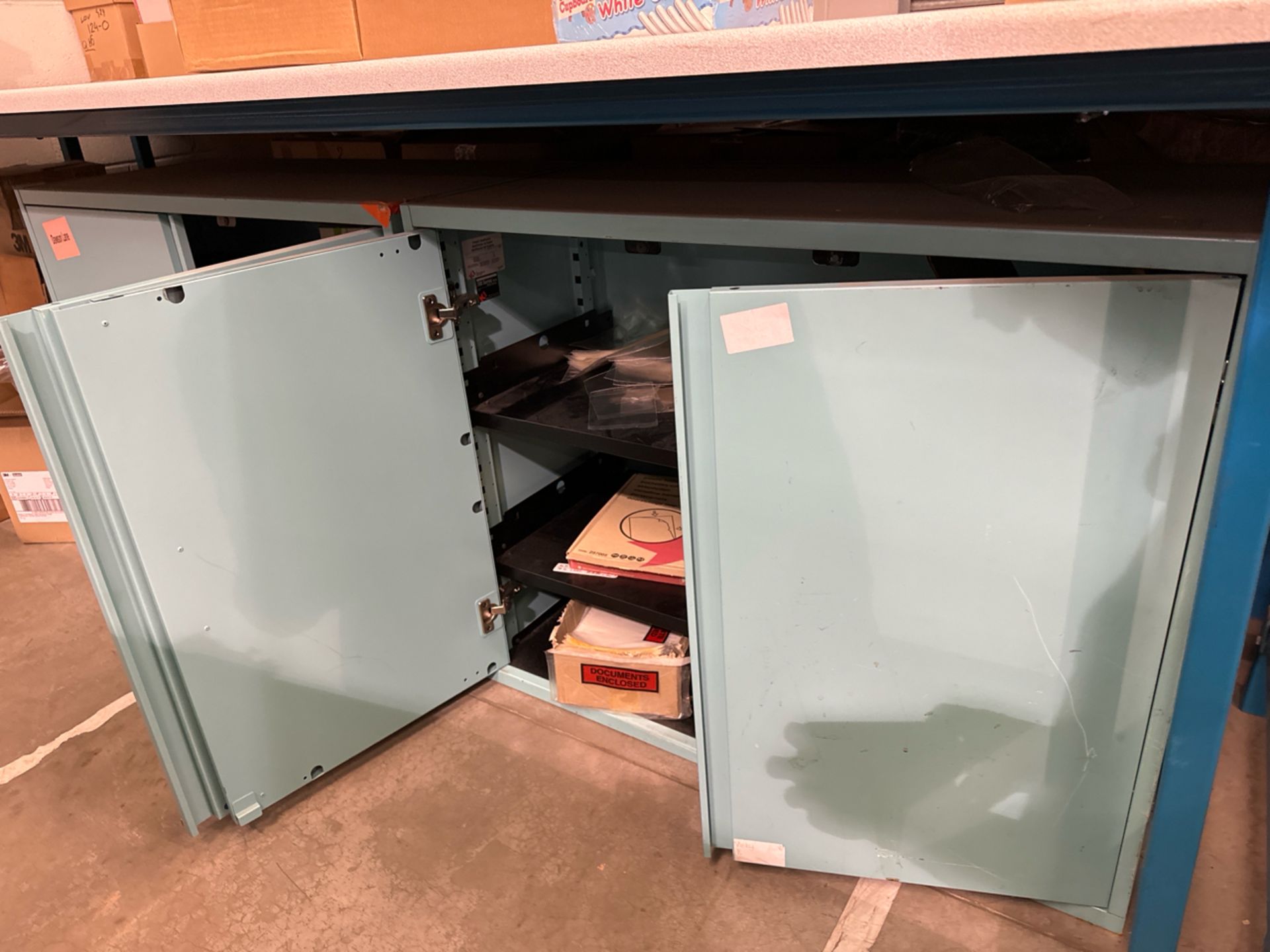 Light Blue Metal Storage Cabinet x2 - Image 3 of 3