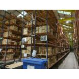 Run Of 24 Bays Of Back To Back Boltless Industrial Pallet Racking