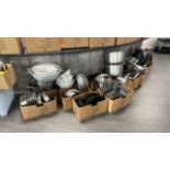 Assorted Stainless Steel Kitchen Utensils & Equipment