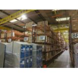 Run Of 20 Bays Of Back To Back Boltless Industrial Pallet Racking