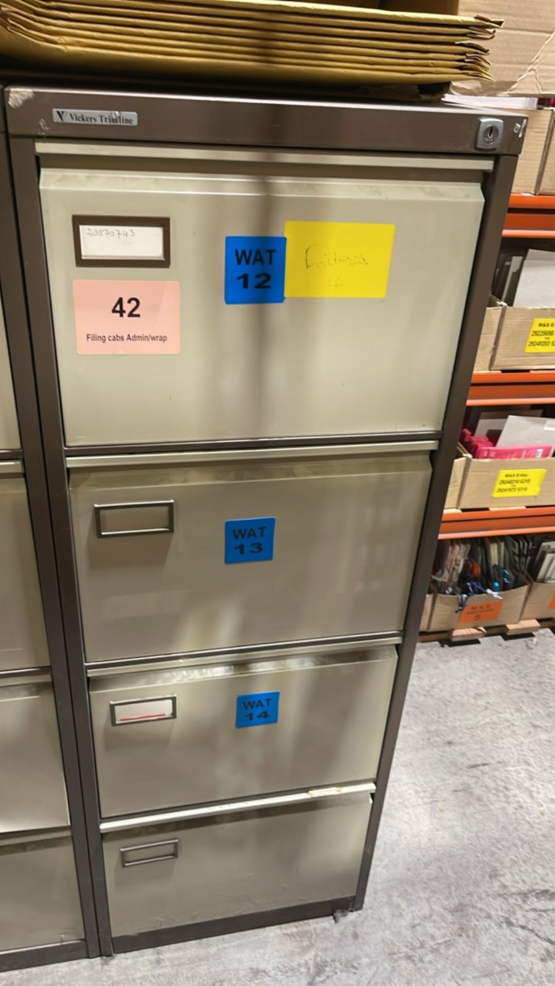 Bank Of 4 Filing Cabinets - Image 9 of 11