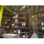 Run Of 24 Bays Of Back To Back Boltless Industrial Pallet Racking