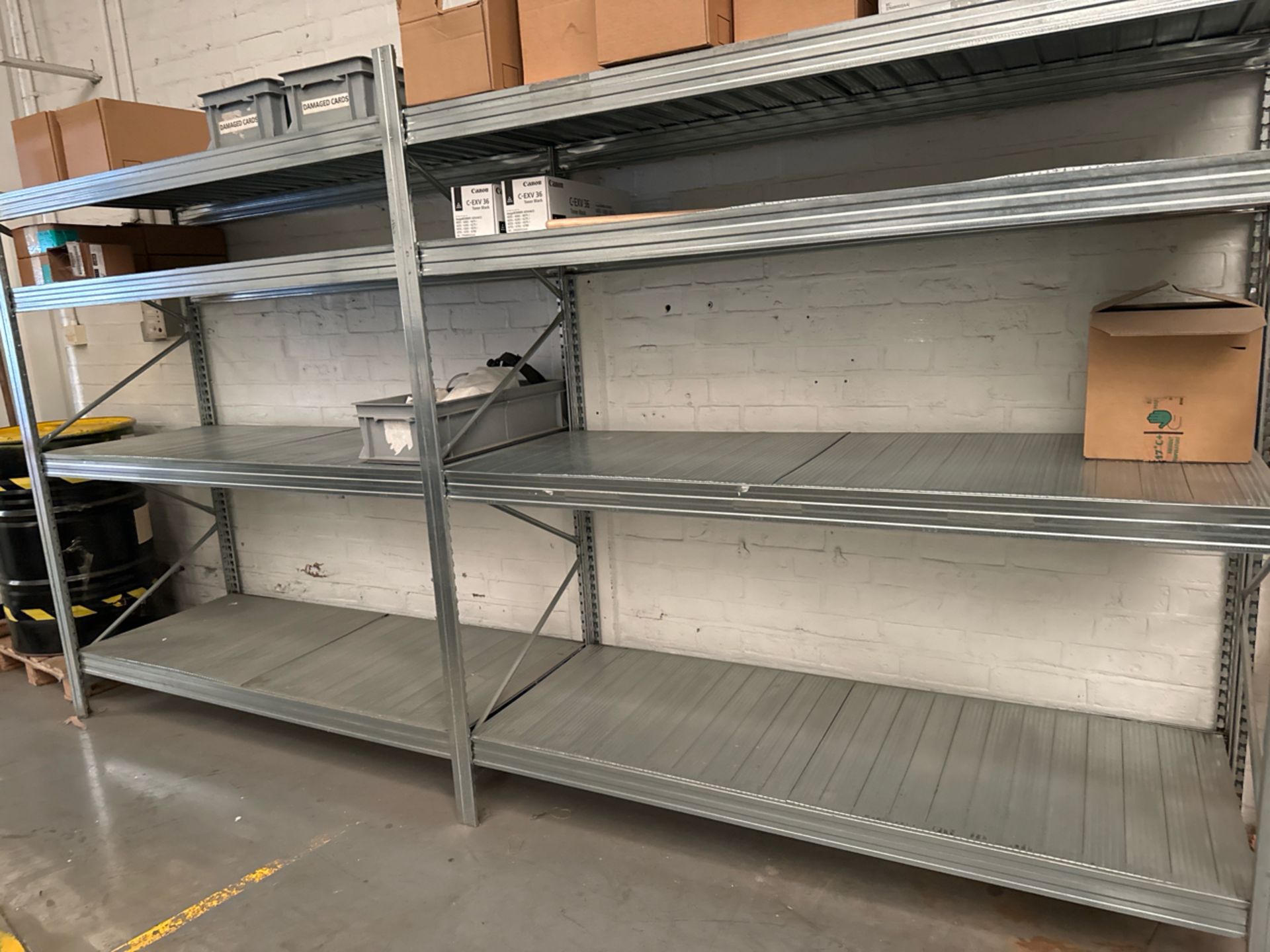 2 Bays Of Grey Metal Shelving - Image 4 of 4