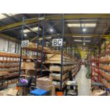 Run Of 18 Bays Of Back To Back Boltless Industrial Pallet Racking