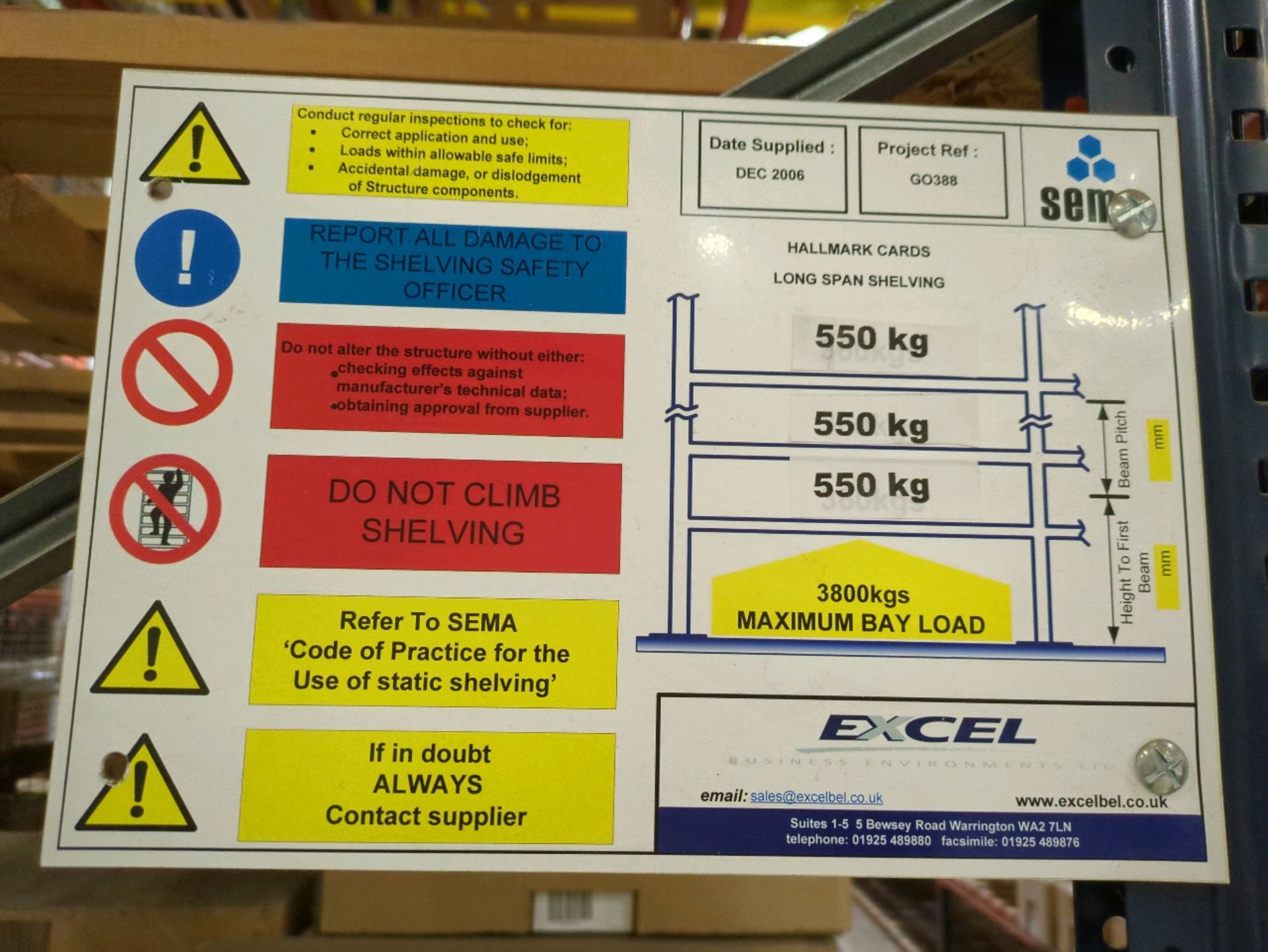 Run Of 12 Bays Of Boltless Industrial Pallet Racking - Image 4 of 9