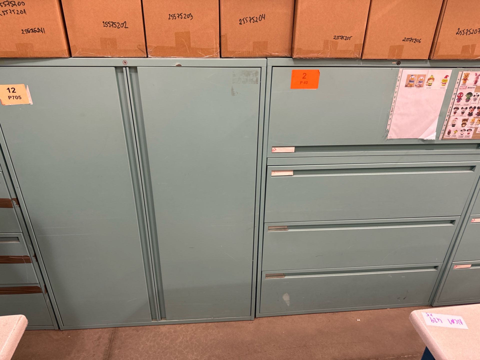 Light Blue Metal Storage Unit x2 - Image 2 of 4