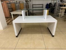 Gloss Display Table with Glass Shelf