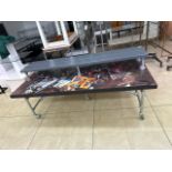 Mobile Wood Table with Design Print