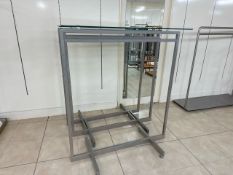 Glass Top Metal Hanging Rail x3