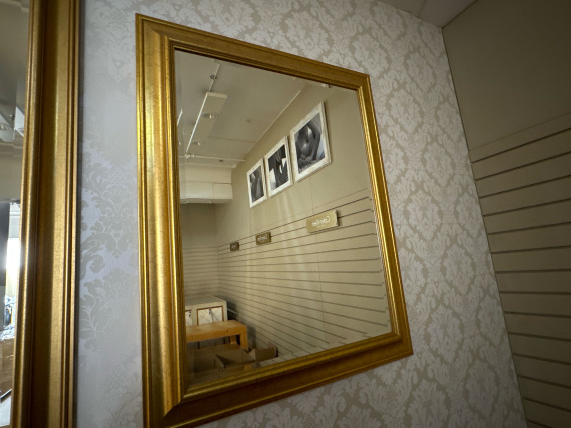 Rectangular Mirror With Gold Colour Frame