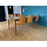 Cafeteria Table and Chairs x6