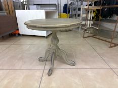 Grey Circular Wooden Side Table