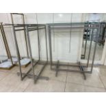 Glass Top Metal Hanging Rail x4