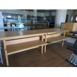 3 X Hard Wood Display Tables